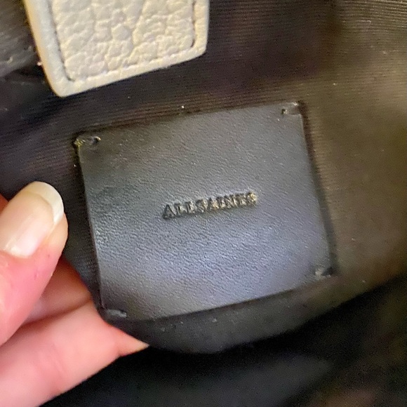 All Saints Vincent Blue/Gray Leather Backpack - Picture 8 of 16